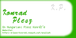 konrad plesz business card